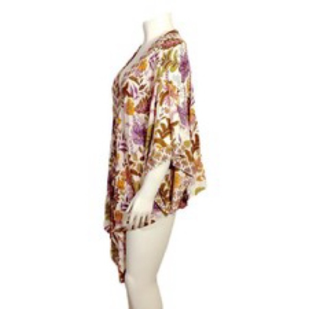 She & Sky Boho Tie-Front Starburst & Floral-Print Blouse - Picture 4 of 9